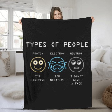 Discover Electron Neutron Physicist Physics Lover Science Fleece Blankets