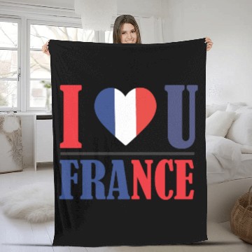 Discover ILOVE FRANCE Fleece Blankets