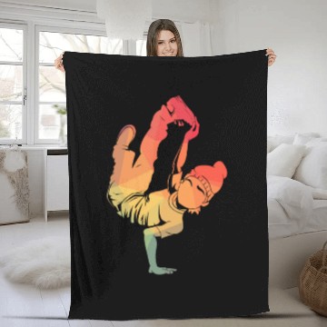 Discover Hip Hop bboy Fleece Blankets