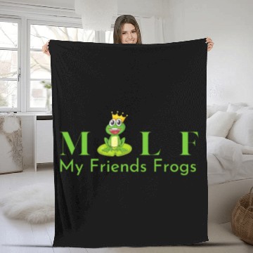 Discover My Friends Frogs Man I Love Frogs Fleece Blankets