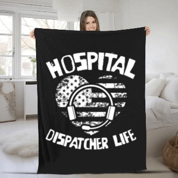 Discover Dispatcher Us Flag Fleece Blankets