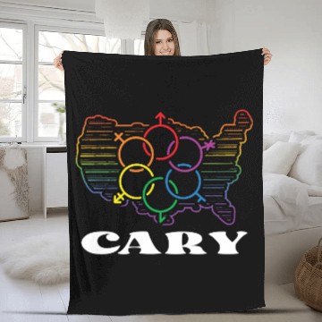 Discover Cary Pride Month Pride Flag LGBT Community LGBTQ F Fleece Blankets