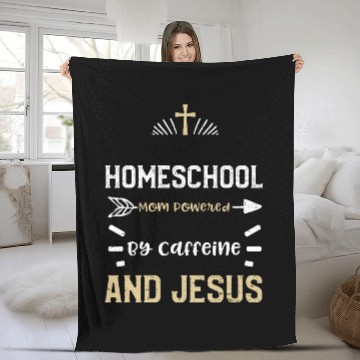 Discover Homeschool Mom Powered By Caffei... Fleece Blankets