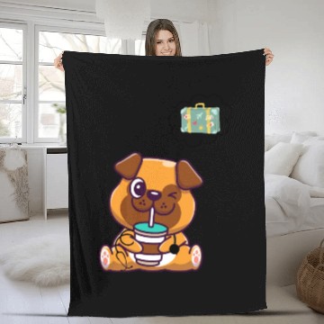Discover Dogtor Travel Coffee - Dog Lovers Fleece Blankets