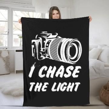 Discover Funny Camera photography quote gift Fleece Blankets