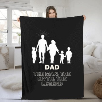 Discover Dad, the man, the myth, the legend Fleece Blankets