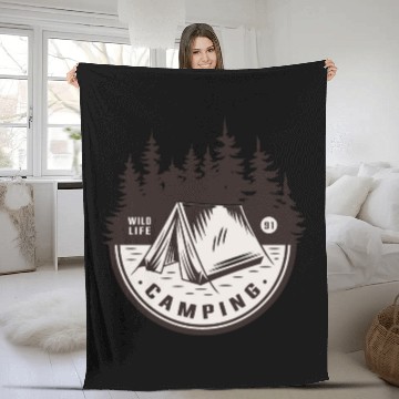 Discover CAMPING WILD LIFE 91 Fleece Blankets