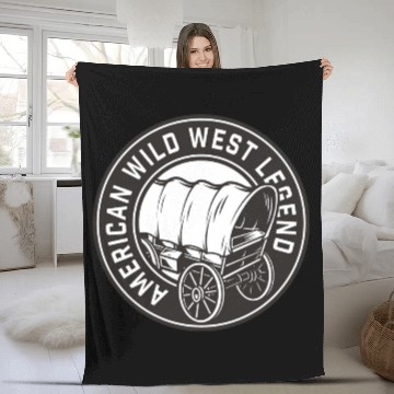 Discover AMERICAN WILD WEST LEGEND Fleece Blankets
