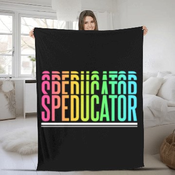 Discover Speducator Sped Special Education Cute Teacher Fleece Blankets