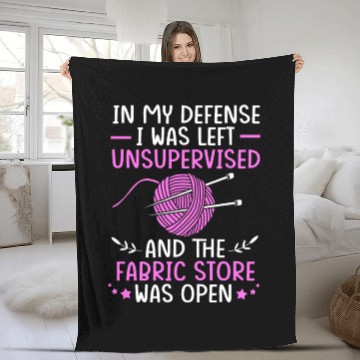 Discover I Was Left Unsupervised Sewing Cross Stitch Fleece Blankets