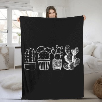 Discover Cactus Pocket, funny cactus, cute cactus, cactus Fleece Blankets