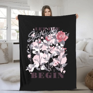 Discover Let the spring begin Fleece Blankets