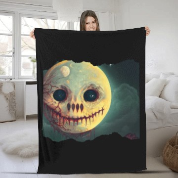 Discover Evil Moon Fleece Blankets