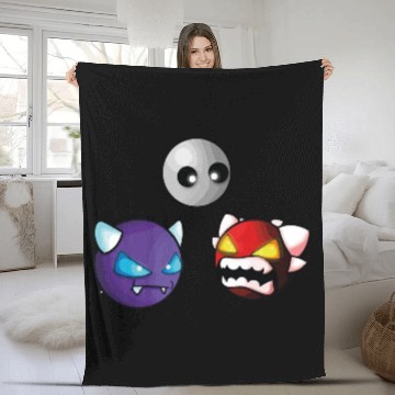 Discover geometry dash insane game Fleece Blankets
