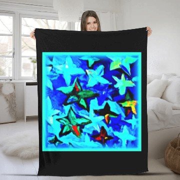 Discover Blue Starry Night Sky Painting. Buy Now Fleece Blankets