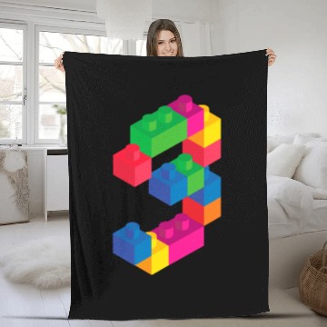 Discover Cute Block Building 3rd Birthday Gift 3 Year Old Fleece Blankets