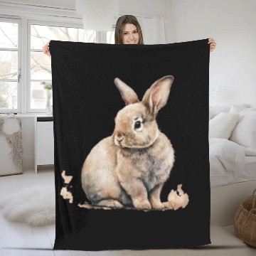 Discover Easter Bunny Fleece Blankets