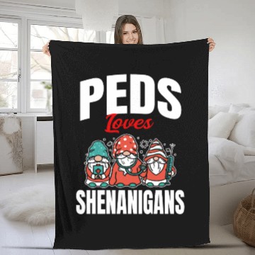 Discover Funny PEDS Love Shenanigans St. Patricks Day Gnome Fleece Blankets