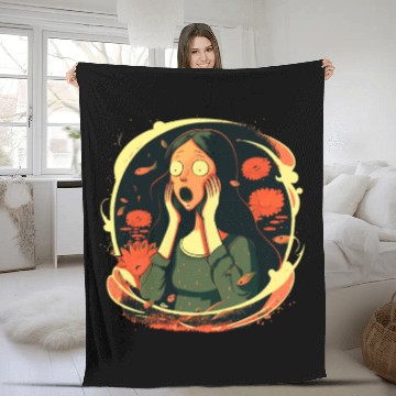 Discover Surreal Scream Lisa Fleece Blankets