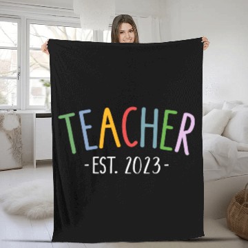 Discover Teacher 2023 For New Teacher Graduation Fleece Blankets