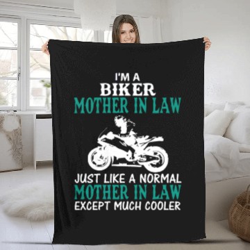 Discover I'M A BIKER MOTHER IN LAW Fleece Blankets