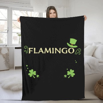 Discover Flamingo - St. Patrick's Day Fleece Blankets