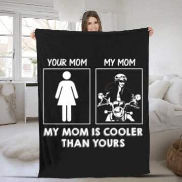 Discover MY MOM Love Motorcycle Fleece Blankets