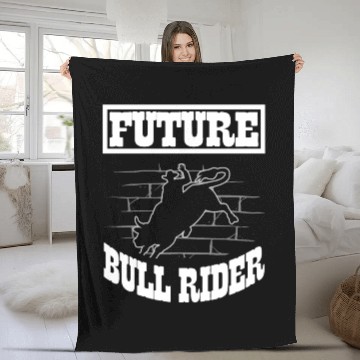 Discover Future Bull Rider Bull Riding Western Rodeo Cowboy Fleece Blankets
