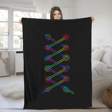 Discover Rainbow Shoes Belt Design Fleece Blankets