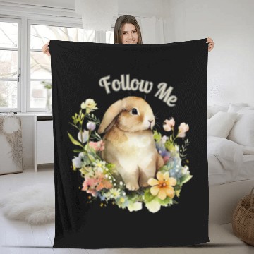 Discover Follow me Im Rabbit Too Fleece Blankets