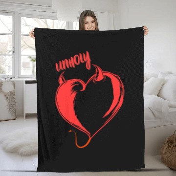 Discover Unholy The Devil Fleece Blankets