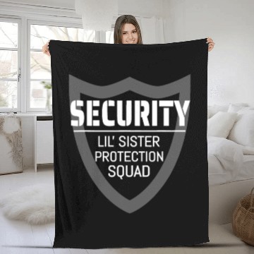 Discover Security Lil' Sister Protection Squad Big Brother Fleece Blankets