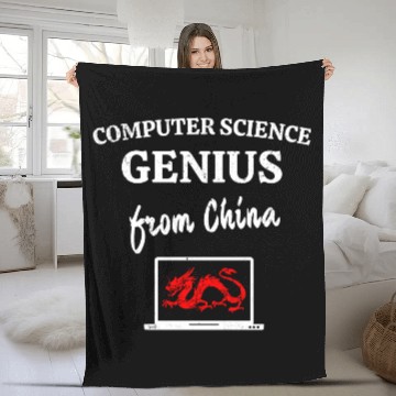 Discover Computer Science Genius From China Admin Fleece Blankets