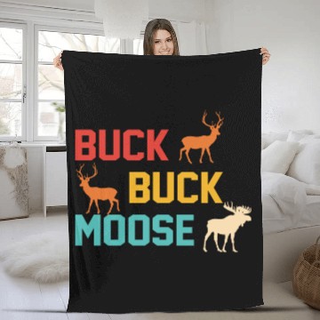 Discover Buck Buck Moose Fleece Blankets