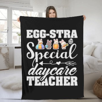 Discover Egg Stra Special Daycare Teacher Fleece Blankets