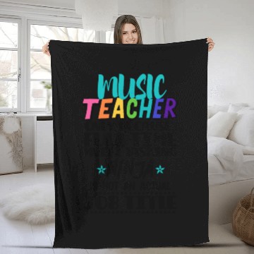 Discover Music Teacher Only Because Full Time Multi Tasking Fleece Blankets