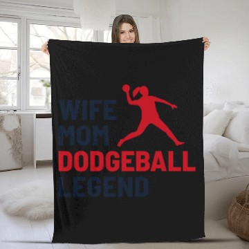 Discover Dodgeball Player Mom Wife Legend Mummy Mother Fleece Blankets