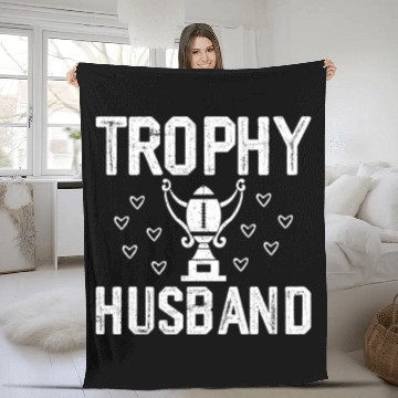 Discover Trophy Husband Fleece Blankets Funny Fleece Blankets