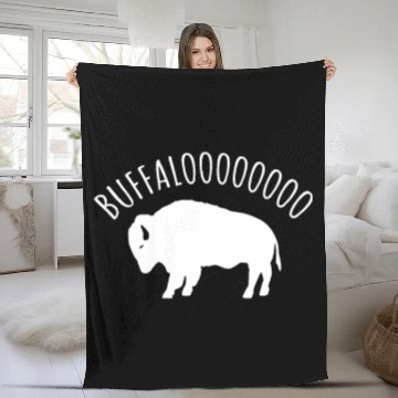 Discover Lucky Buffalo Buffalooo Bison Nature Wildlife Desi Fleece Blankets