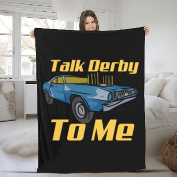 Discover Demolition Derby Car Demo Derby Driver Fleece Blankets