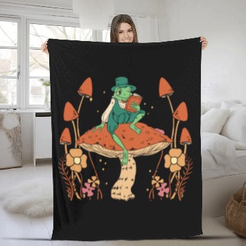 Discover Cottagecore Mushroom Aesthetic Nature Conservation Fleece Blankets
