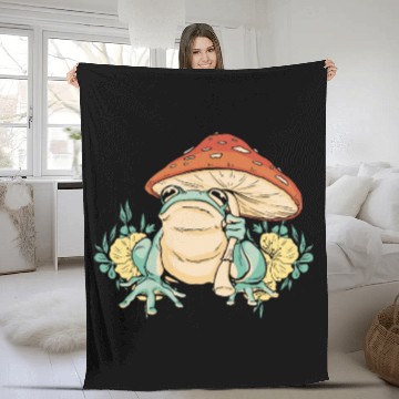 Discover Cottagecore Mushroom Aesthetic Nature Conservation Fleece Blankets