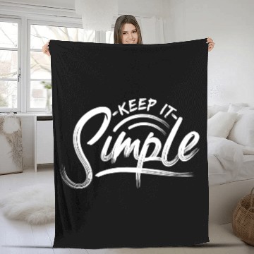 Discover Keep It Simple Motivational Quote Fleece Blankets