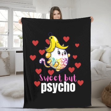 Discover Sweet but psycho cool Fleece Blankets