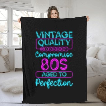 Discover 80S Old School Geek Neon Fleece Blankets
