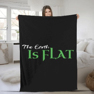 Discover Flat Earth Green Fleece Blankets