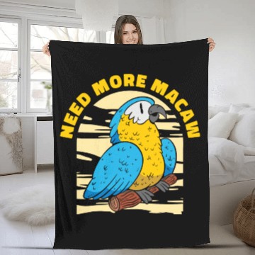 Discover Macaw Parrot Lover Nature Zoo Animal Pet Fleece Blankets