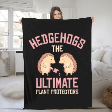 Discover Gardening Hedgehog Planting Botany Garden Design Fleece Blankets