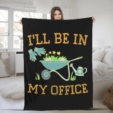 Discover I'll Be In My Office Gardeners Gift Spring Fleece Blankets