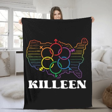 Discover Killeen Pride Month Pride Flag LGBT Community LGBT Fleece Blankets